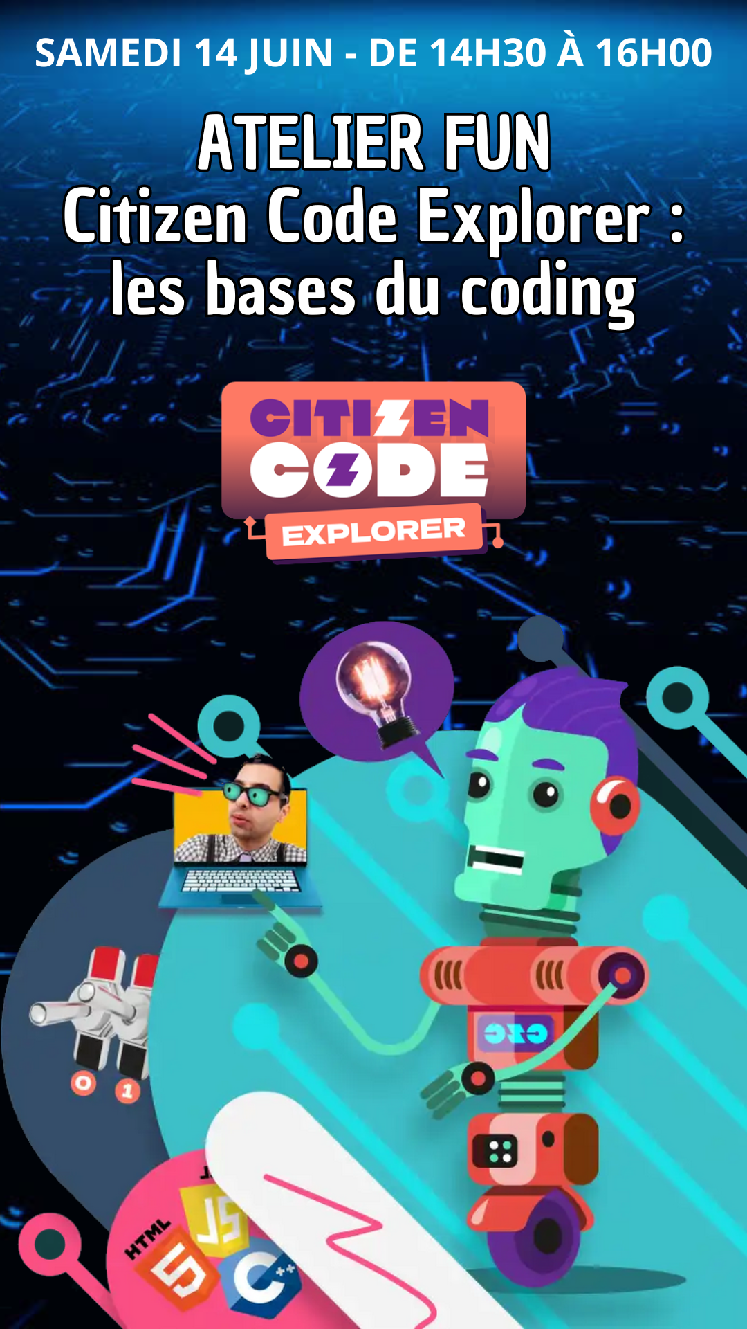 Atelier FUN "Citizen Code Explorer : les bases du coding"