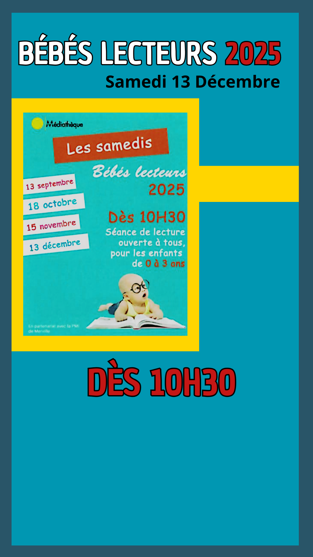 Les samedis Bébés Lecteurs - Décembre 2025