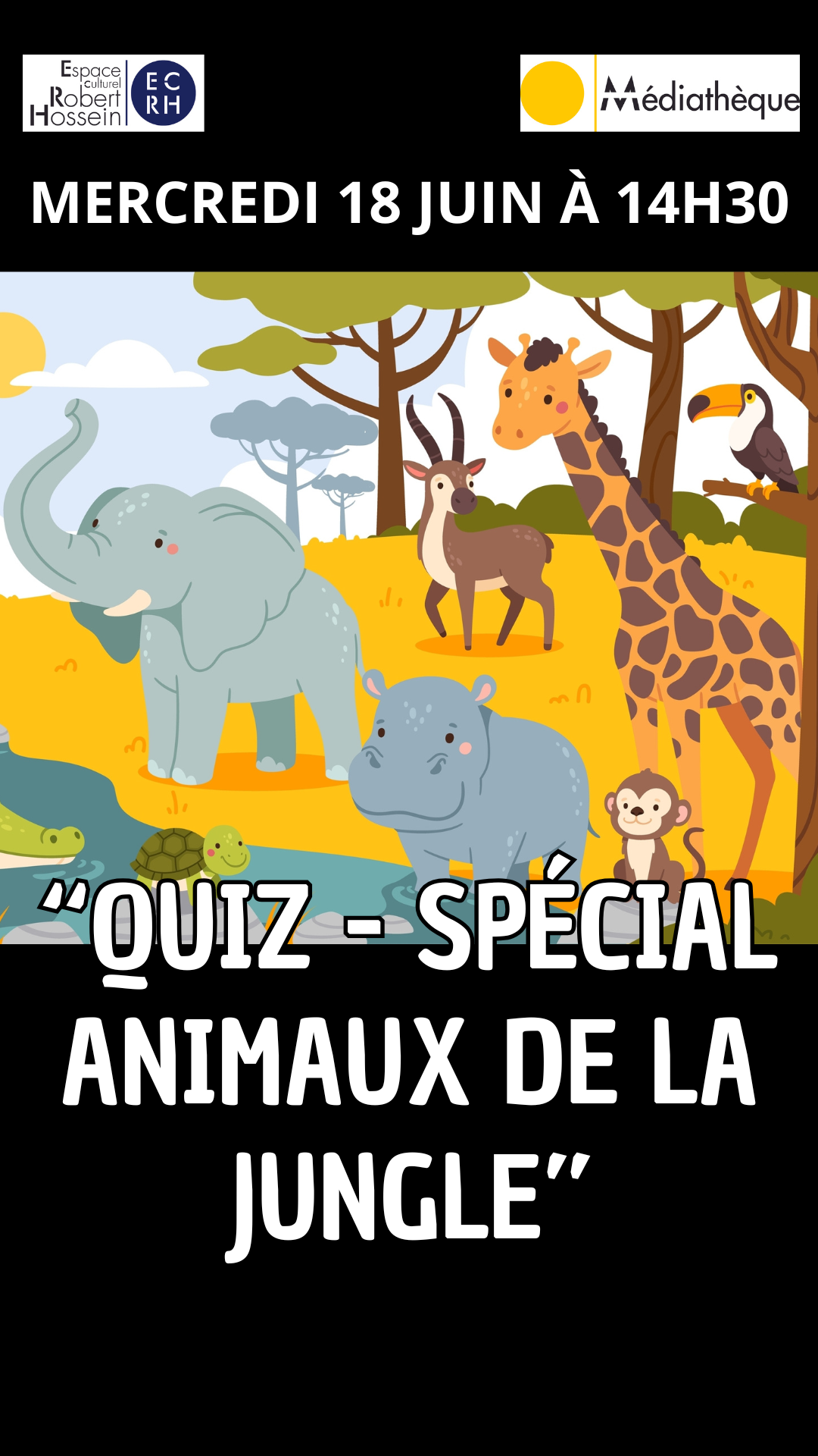 PARTIR EN LIVRE "Quiz - Spécial animaux de la jungle"