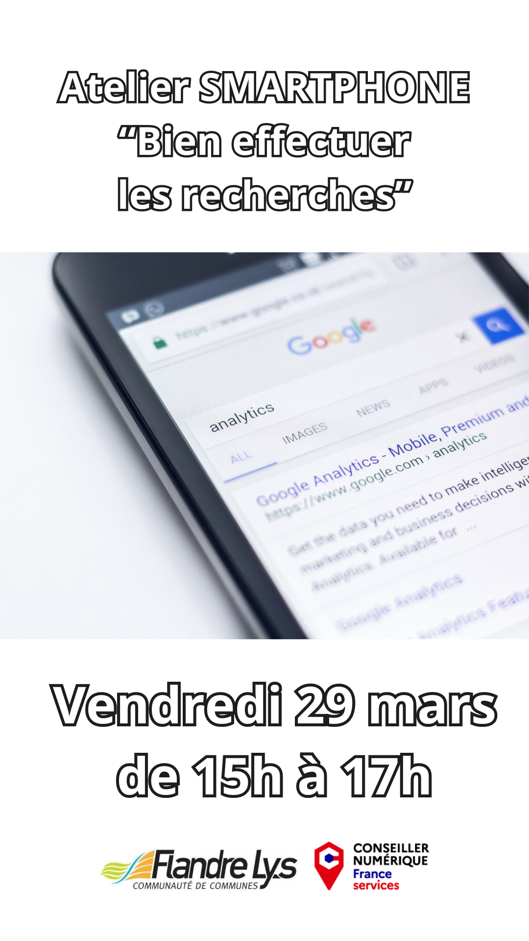 ATELIER SMARTPHONE "Bien effectuer les recherches"
